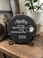 Personalized Pet Memorial Slate Plaque