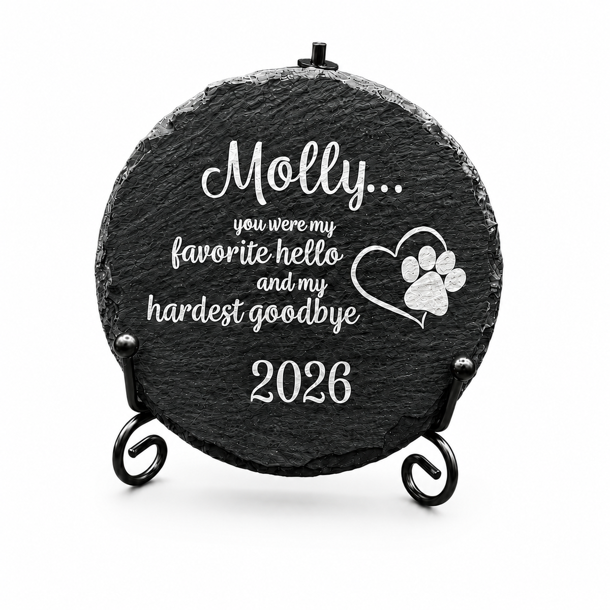 Slate Pet Memorial - Favorite Hello