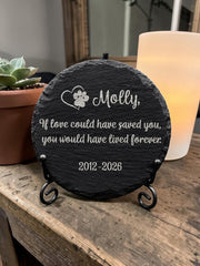 Personalized Pet Memorial Slate Plaque